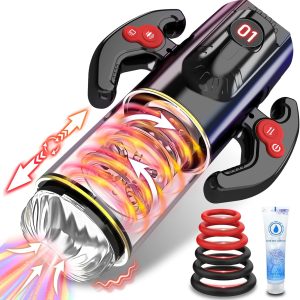 Penis Vibrator with 9 Thrusting Sucking Rotating