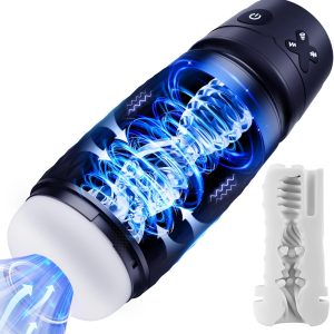 AI Powerd Video Sync Male Masturbator with 3 Suction 4 Vibration